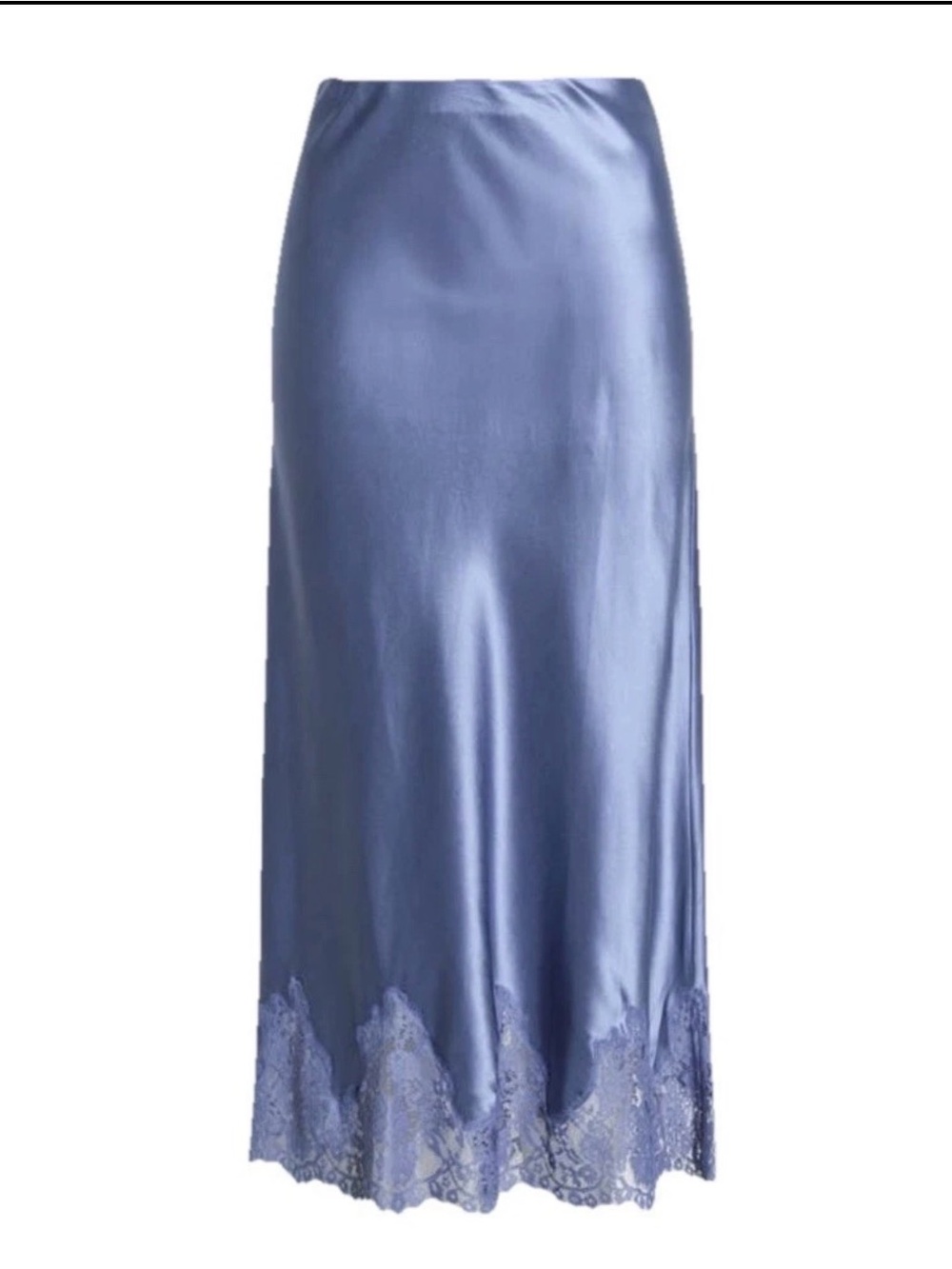 REFORMATION Size S • Carolina Lace Trim Silk Midi Skirt.